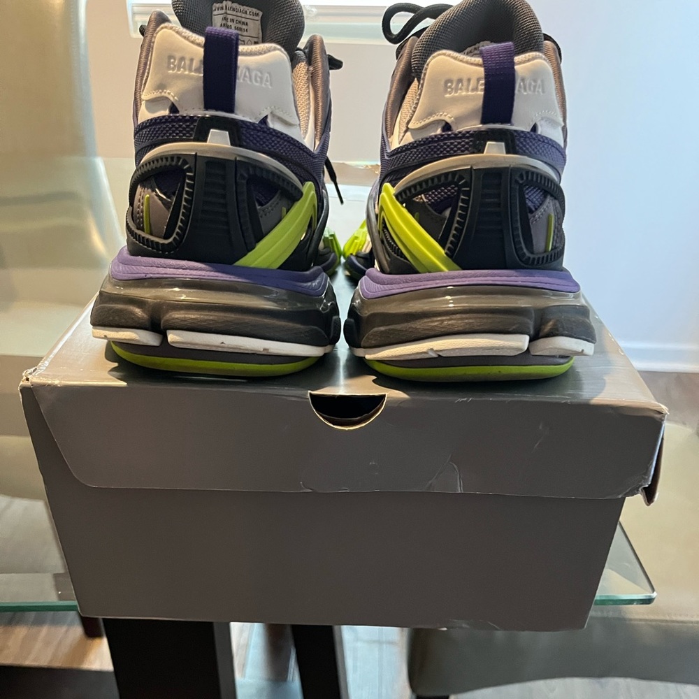 Balenciaga track 2 open sneaker purple/green worn once - Picture 2 of 4